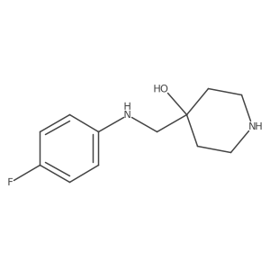 4-{[(4-Fluorophenyl)amino]methyl}piperidin-4-ol结构式