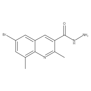 6-Bromo-2,8-dimethylquinoline-3-carbohydrazide结构式