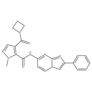 4-(azetidine-1-carbonyl)-2-methyl-N-(2-phenylimidazo[1,2-a]pyrimidin-7-yl)pyrazole-3-carboxamide Structure