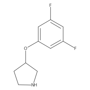 3-(3,5-Difluorophenoxy)pyrrolidine结构式