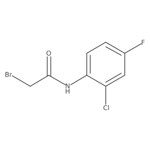 2-bromo-N-(2-chloro-4-fluorophenyl)acetamide Structure