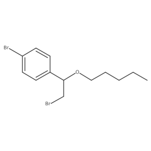 1-Bromo-4-(2-bromo-1-(pentyloxy)ethyl)benzene结构式
