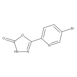 5-(5-Bromopyridin-2-yl)-1,3,4-oxadiazol-2(3H)-one Structure