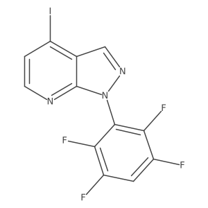 4-iodo-1-(2,3,5,6-tetrafluorophenyl)-1H-pyrazolo[3,4-b]pyridine结构式