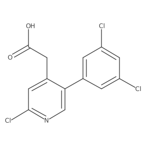 2-(2-Chloro-5-(3,5-dichlorophenyl)pyridin-4-yl)acetic acid Structure