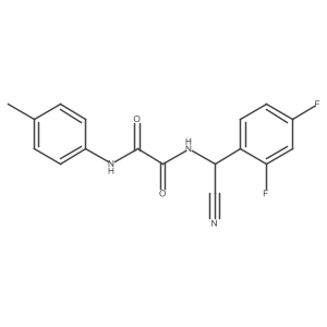 N'-[cyano(2,4-difluorophenyl)methyl]-N-(4-methylphenyl)ethanediamide结构式
