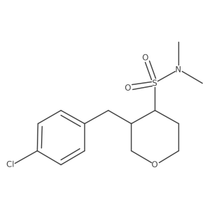 3-(4-chlorobenzyl)-N,N-dimethyltetrahydro-2H-pyran-4-sulfonamide Structure