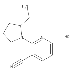 2-(2-(Aminomethyl)pyrrolidin-1-yl)nicotinonitrile hydrochloride结构式