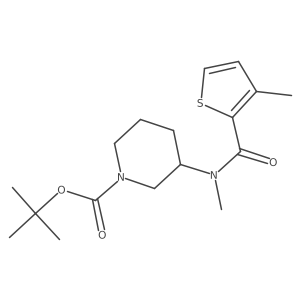 (S)-tert-butyl 3-(N,3-dimethylthiophene-2-carboxamido)piperidine-1-carboxylate Structure