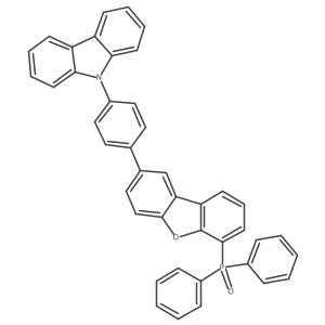 (8-(4-(9H-Carbazol-9-yl)phenyl)dibenzo[b,d]furan-4-yl)diphenylphosphine oxide结构式