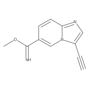 Methyl 3-ethynylimidazo[1,2-a]pyridine-6-carboximidate Structure