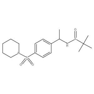 2-Methyl-N-[1-[4-(1-piperidinylsulfonyl)phenyl]ethyl]-2-propanesulfinamide结构式
