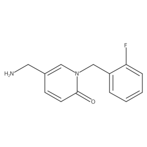 5-(Aminomethyl)-1-[(2-fluorophenyl)methyl]-1,2-dihydropyridin-2-one结构式
