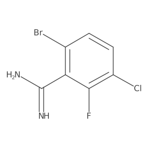 6-Bromo-3-chloro-2-fluorobenzene-1-carboximidamide结构式