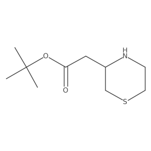 Tert-butyl 2-(thiomorpholin-3-yl)acetate结构式