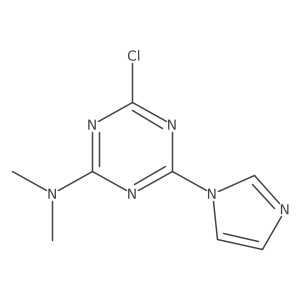 2-Chloro-4-(1-imidazolyl)-6-dimethylamino-1,3,5-triazine Structure