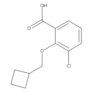 3-Chloro-2-(cyclobutylmethoxy)benzoic acid Structure