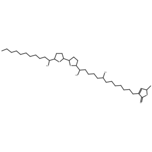 (5S)-3-[(8S,13R)-8,13-Dihydroxy-13-[(2R,2a(2)R,5R,5a(2)R)-octahydro-5a(2)-[(1S)-1-hydroxyundecyl][2,2a(2)-bifuran]-5-yl]tridecyl]-5-methyl-2(5H)-furanone结构式