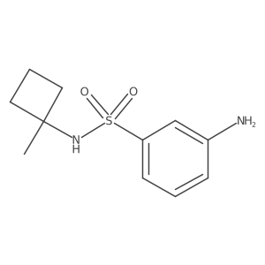 3-Amino-N-(1-methylcyclobutyl)benzenesulfonamide结构式