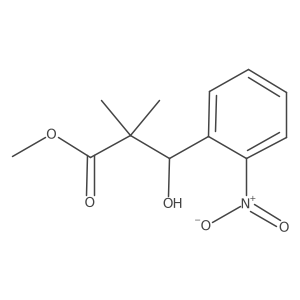 3-Hydroxy-2,2-dimethyl-3-(2-nitro-phenyl)-propionic acid methyl ester Structure