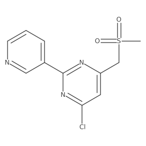 4-Chloro-6-(methanesulfonylmethyl)-2-(pyridin-3-yl)pyrimidine Structure