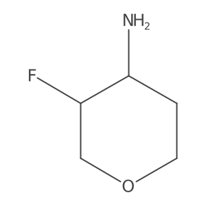 trans-3-Fluorooxan-4-amine Structure