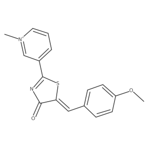 Pyridinium, 3-[(5Z)-4,5-dihydro-5-[(4-methoxyphenyl)methylene]-4-oxo-2-thiazolyl]-1-methyl-结构式