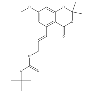 (E)-tert-butyl (3-(7-methoxy-2,2-dimethyl-4-oxo-4H-benzo[d][1,3]dioxin-5-yl)allyl)carbamate Structure