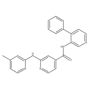 2-[(4-Methyl-2-pyridinyl)amino]-N-(4-phenyl-3-pyridinyl)-4-pyridinecarboxamide结构式