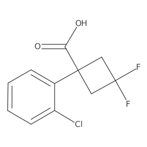1-(2-Chlorophenyl)-3,3-difluorocyclobutane-1-carboxylic acid Structure