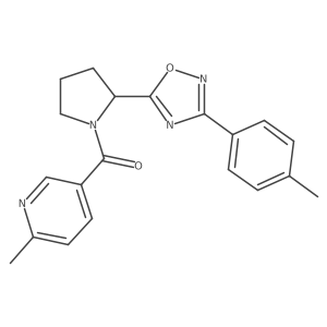 2-Methyl-5-({2-[3-(4-methylphenyl)-1,2,4-oxadiazol-5-yl]pyrrolidin-1-yl}carbonyl)pyridine Structure