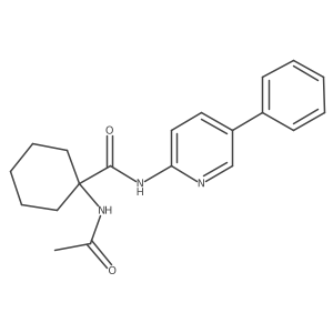1-acetamido-N-(5-phenylpyridin-2-yl)cyclohexane-1-carboxamide Structure