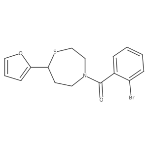 (2-Bromophenyl)(7-(furan-2-yl)-1,4-thiazepan-4-yl)methanone结构式