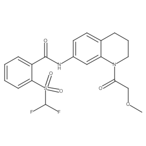 2-((difluoromethyl)sulfonyl)-N-(1-(2-methoxyacetyl)-1,2,3,4-tetrahydroquinolin-7-yl)benzamide Structure