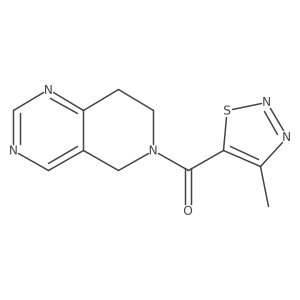 (7,8-dihydropyrido[4,3-d]pyrimidin-6(5H)-yl)(4-methyl-1,2,3-thiadiazol-5-yl)methanone结构式