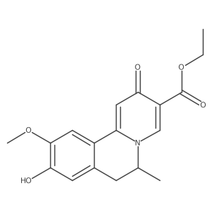 Ethyl 9-Hydroxy-10-methoxy-6-methyl-2-oxo-6,7-dihydro-2H-pyrido[2,1-a]isoquinoline-3-carboxylate结构式