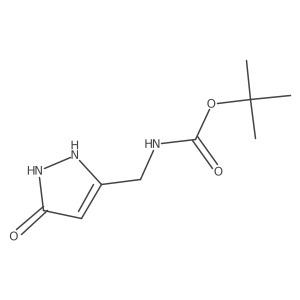 tert-butyl N-[(5-oxo-2,5-dihydro-1H-pyrazol-3-yl)methyl]carbamate结构式