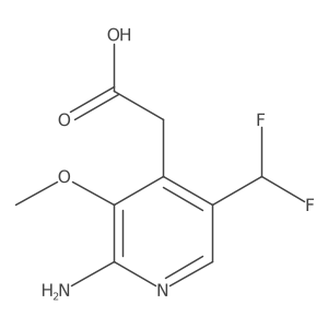 2-(2-Amino-5-(difluoromethyl)-3-methoxypyridin-4-yl)acetic acid Structure