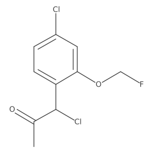 1-Chloro-1-(4-chloro-2-(fluoromethoxy)phenyl)propan-2-one结构式