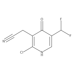 2-(2-Chloro-5-(difluoromethyl)-4-hydroxypyridin-3-yl)acetonitrile Structure