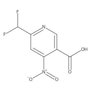 2-(Difluoromethyl)-4-nitropyridine-5-carboxylic acid结构式
