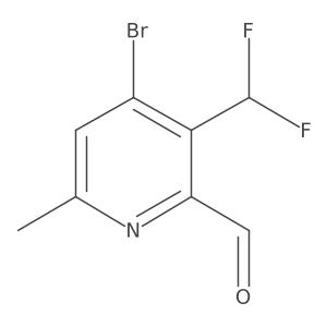 4-Bromo-3-(difluoromethyl)-6-methylpyridine-2-carboxaldehyde Structure