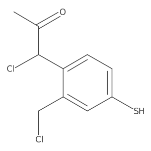 1-Chloro-1-(2-(chloromethyl)-4-mercaptophenyl)propan-2-one结构式