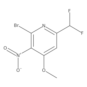 2-Bromo-6-(difluoromethyl)-4-methoxy-3-nitropyridine Structure