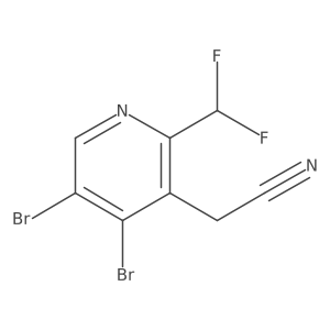 2-(4,5-Dibromo-2-(difluoromethyl)pyridin-3-yl)acetonitrile Structure