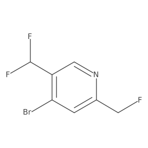 4-Bromo-5-(difluoromethyl)-2-(fluoromethyl)pyridine结构式