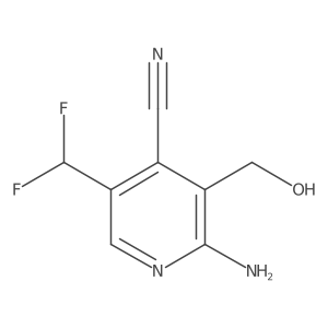 2-Amino-5-(difluoromethyl)-3-(hydroxymethyl)isonicotinonitrile结构式