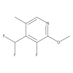 4-(Difluoromethyl)-3-fluoro-2-methoxy-5-methylpyridine Structure