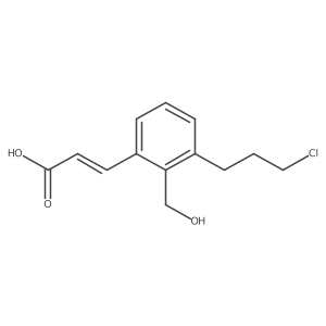2-Propenoic acid, 3-[3-(3-chloropropyl)-2-(hydroxymethyl)phenyl]-结构式