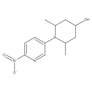 2,6-Dimethyl-1-(6-nitro-3-pyridinyl)-4-piperidinol结构式
